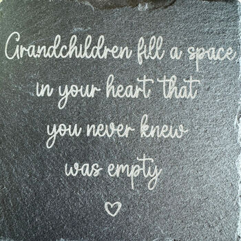 Heartfelt Slate Coaster For Grandparents Fill A Space Keepsake Gift, 2 of 6
