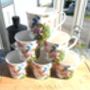 Set Of Six China Palace Mugs In Peacock Design, thumbnail 2 of 10