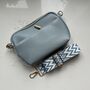 Personalised Lola Embossed Faux Leather Chevron Cross Body Bag, thumbnail 3 of 6