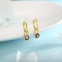 Sterling Silver February Birthstone Amethyst Hoop Earrings, thumbnail 4 of 11