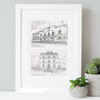 Personalised Double Wedding Venues Sketch, thumbnail 6 of 9