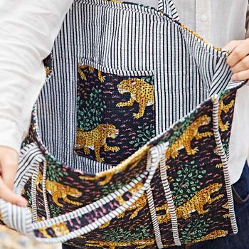 Reversible Cheetah Print Quilted Cotton Tote Bag, 2 of 3