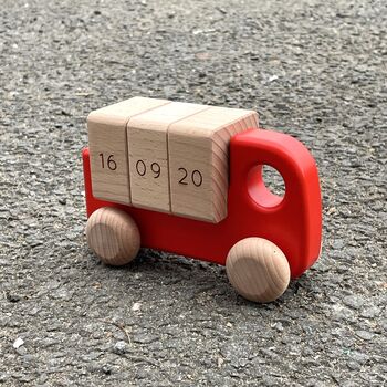 Personalised Wooden Truck And Blocks For Kids, 5 of 6