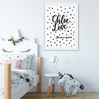 Personalised Hand Lettered Baby Name Print, 2 of 7