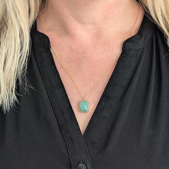 The Rectangle Amazonite Necklace, 2 of 8