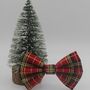 Red And Gold Tartan Dog Bow Tie, thumbnail 8 of 12