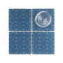 Liberty Print Blue Flower Coaster Set, thumbnail 3 of 10