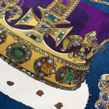 King Charles Coronation Tea Towel Blue, 10 of 11