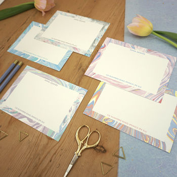 Marbled Correspondence Cards, 4 of 12