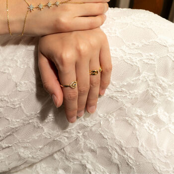 Ancient Evil Eye Sterling Silver Ring, 6 of 12