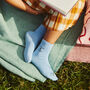 'Happy Blue Skies' Leiho Smiley Socks, thumbnail 1 of 5