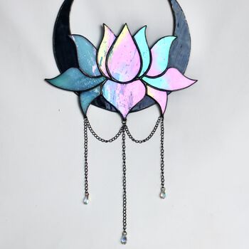 Glass Moon And Large Blue Lotus, 7 of 7