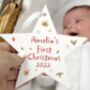Personalised First Christmas Star Bauble, thumbnail 1 of 3