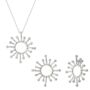 Sunburst Molten Sterling Silver Earring Necklace Set, thumbnail 3 of 6