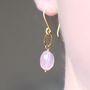 Gold Plated Circle And Gemstone Earrings, thumbnail 7 of 12