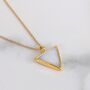 The Triangle Mother Of Pearl Gold Plated Necklace, thumbnail 1 of 6
