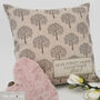 Tree Of Life Fabric Cushion, Personalised New Home Gift, thumbnail 2 of 11