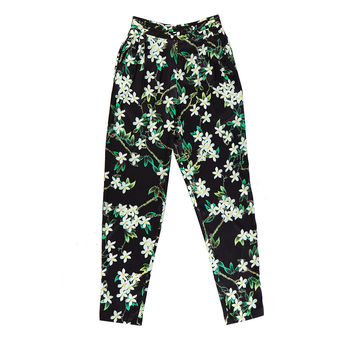 Jasmine Relaxed Fit Silk Trousers, 4 of 4