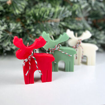 Reindeer Candles Rudolph Christmas Candle Moose Shape, 7 of 8