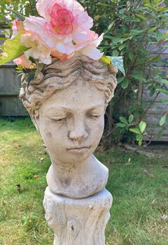 25cm Stone Ladies Head Bust Planter – Heavy Roman Style, 7 of 7