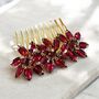 Wine Red Festive Hair Comb, thumbnail 1 of 8