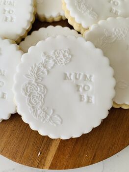 Personalised Baby Shower Mum To Be Party Biscuits, 3 of 9