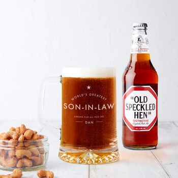 'World's Greatest Son In Law' Personalised Beer Tankard, 2 of 4