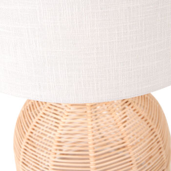 Natural Wicker Table Lamp With Shade, 5 of 11