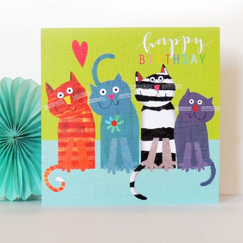 Happy Birthday Cats Card, 3 of 3