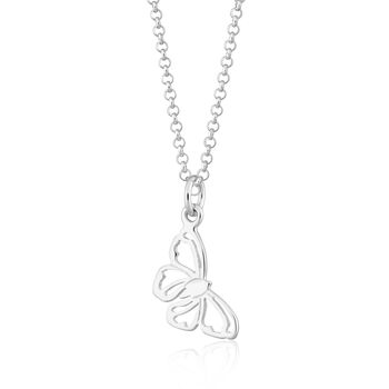 Sterling Silver Butterfly Charm Necklace, 8 of 8