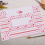 A4 Origami Writing Paper That Folds Into An Envelope With Love Heart Design, thumbnail 3 of 5