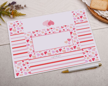 A4 Origami Writing Paper That Folds Into An Envelope With Love Heart Design, 3 of 5