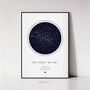 Girlfriend Personalised Gift, Custom Star Map Print, Valentines Day Couple Gift The Night We Met, thumbnail 9 of 12
