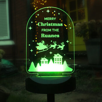 Personalised Christmas Solar Garden Light – Add Your Own Christmas Message, 8 of 11