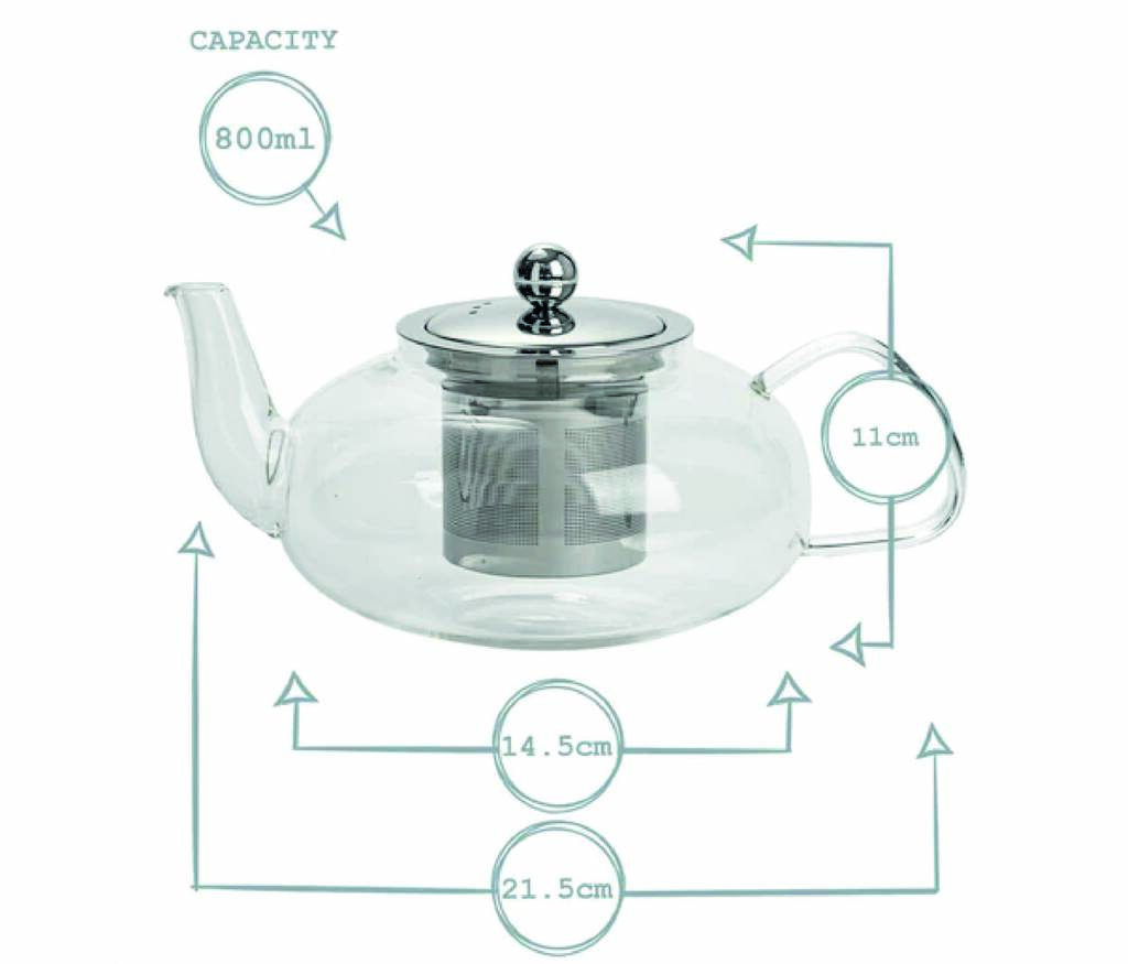 Personalised Glass Teapot For Mum By Becky Broome