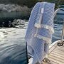 Adriatic Waffle Towel Aegean Blue, thumbnail 9 of 11