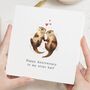 Personalised Otter Anniversary Card For Husband Or Wife, thumbnail 1 of 6