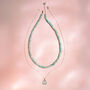 Amazonite And Silver Heart Layered Necklace Set, thumbnail 2 of 6