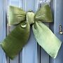 Olive Green Velvet Door Bow, thumbnail 1 of 2