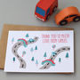 12 Personalised Forest Road Thank You Cards, thumbnail 4 of 4