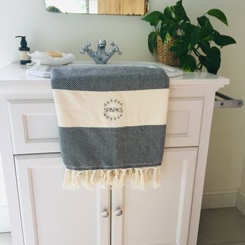 Personalised Geometric Our Family Hammam Towel, 3 of 10