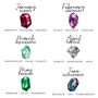 Sterling Silver Family Childrens Birthstones Stretch Bead Bracelet, thumbnail 7 of 9