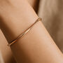 Soft Twist Rose Gold Plated Sterling Silver Bangle, thumbnail 2 of 4