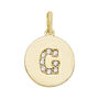 Round Cz Initial Pendant, thumbnail 7 of 12