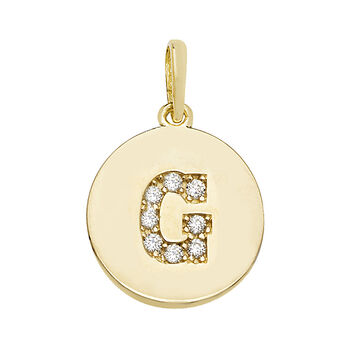 Round Cz Initial Pendant, 7 of 12