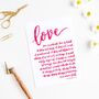 Love Is Patient Hand Lettered Art Print, thumbnail 7 of 8