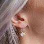 Sterling Silver Mother Of Pearl Drop Earrings, thumbnail 2 of 4
