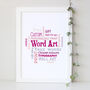 Personalised Word Art Cloud Print, thumbnail 6 of 8