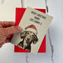 Santa Dachshund Dog Personalised Christmas Card, thumbnail 2 of 2