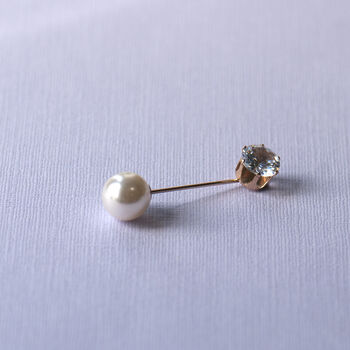 Faux Pearl Long Scarf Pin, 7 of 12